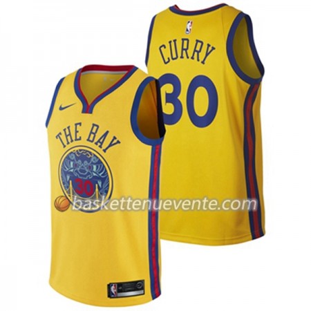 Maillot Basket Golden State Warriors Stephen Curry 30 Nike City Edition Swingman - Homme